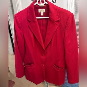 Talbots Vibrant Red Blazer. Made in Italy. Size 10.